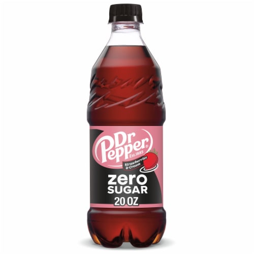 Dr Pepper Strawberries & Cream Zero Sugar Soda - Light Flavor