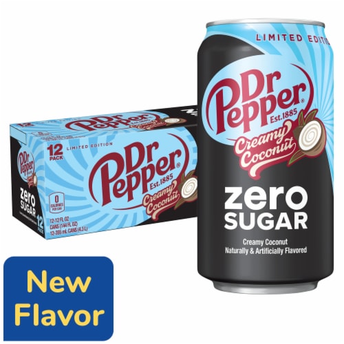 Dr Pepper Creamy Coconut Zero Sugar Soda - Coconut Blend