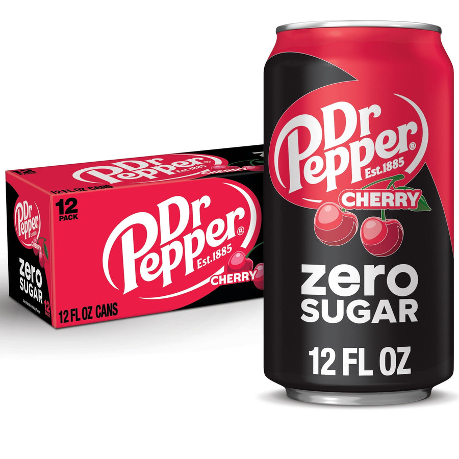 Dr Pepper Cherry Zero Sugar Soda - Cherry Blend